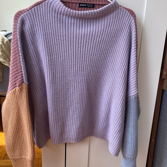 SHEIN Drop Shoulder Colorblock Sweater - Picture 5 of 7